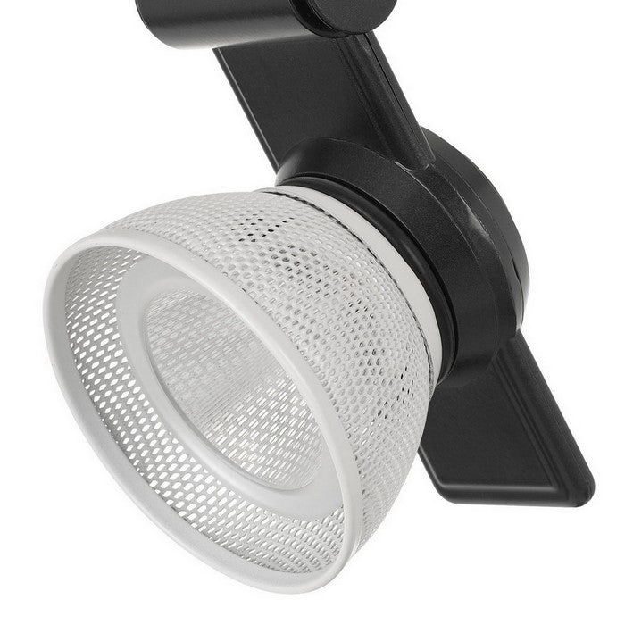 12W Integrated LED Metal Track Fixture with Mesh Head, Black and White