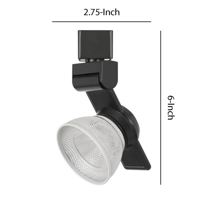 12W Integrated LED Metal Track Fixture with Mesh Head, Black and White