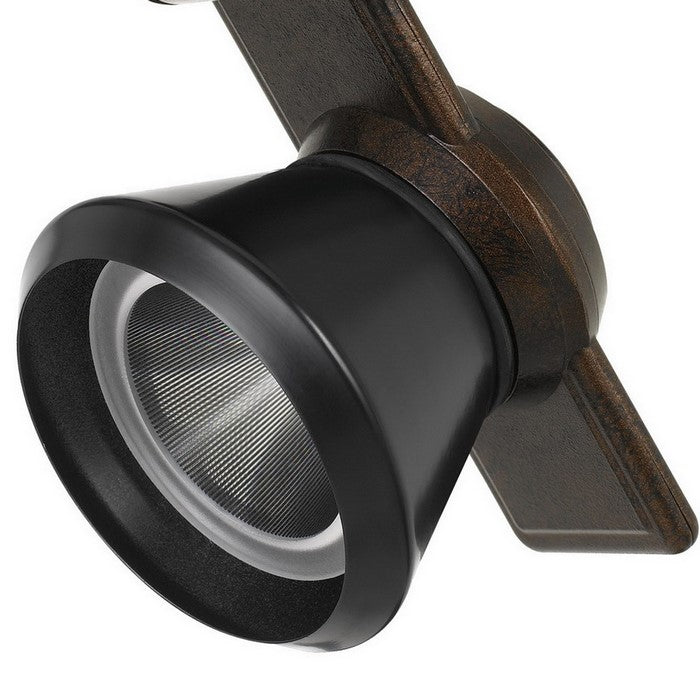 12W Integrated LED Metal Track Fixture with Cone Head, Bronze and Black