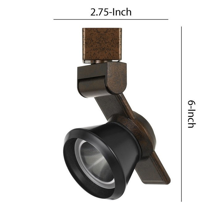 12W Integrated LED Metal Track Fixture with Cone Head, Bronze and Black