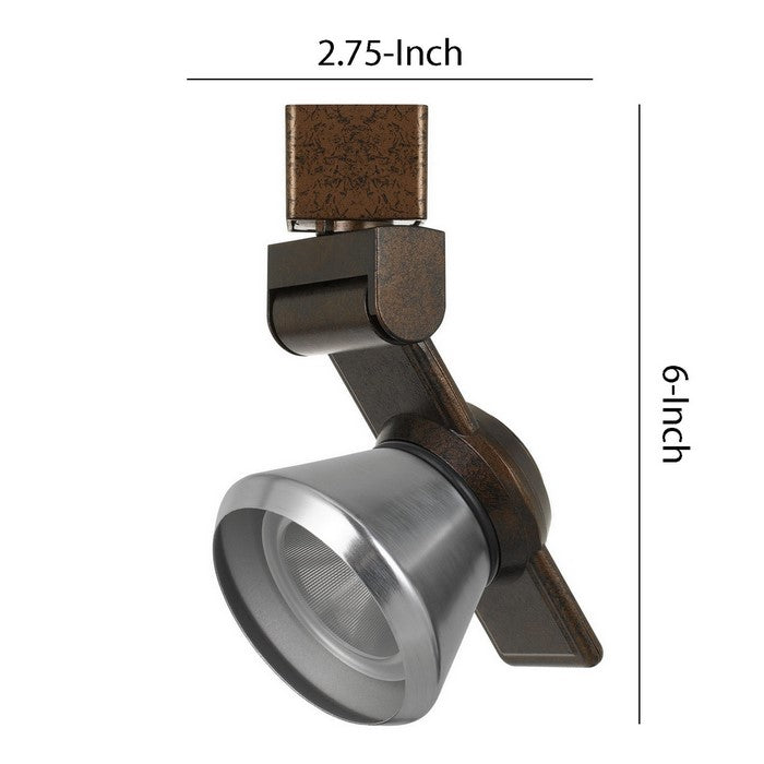 12W Integrated LED Metal Track Fixture with Cone Head, Bronze and Silver