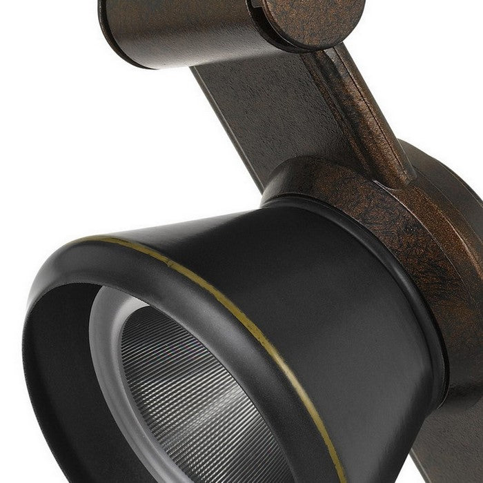 12W Integrated  Cone Head LED Metal Track Fixture, Bronze and Black