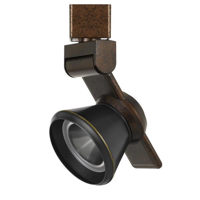 12W Integrated  Cone Head LED Metal Track Fixture, Bronze and Black