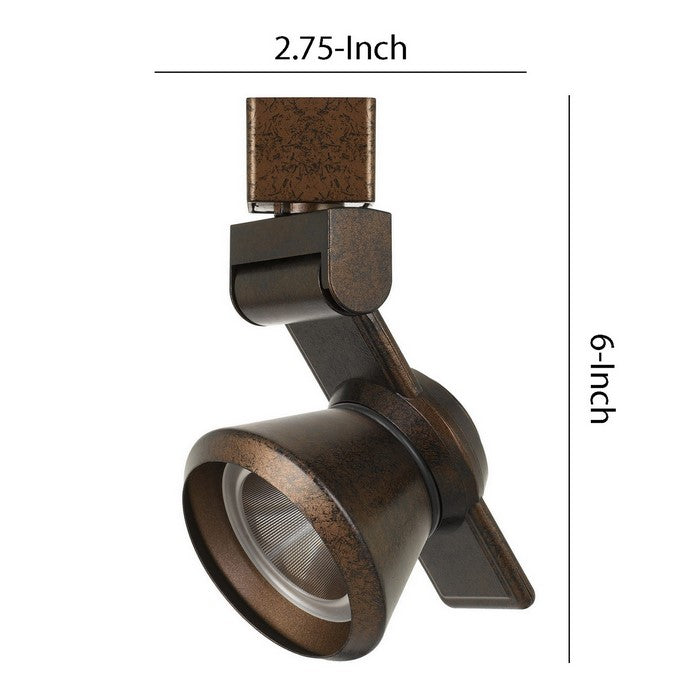 12W Integrated LED Metal Track Fixture with Cone Head, Bronze