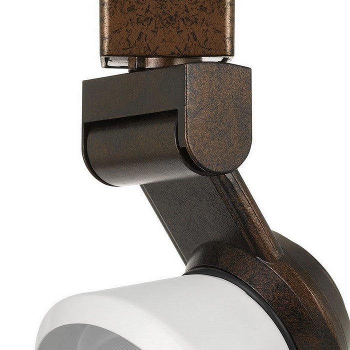 12W Integrated LED Metal Track Fixture with Cone Head, Bronze and White