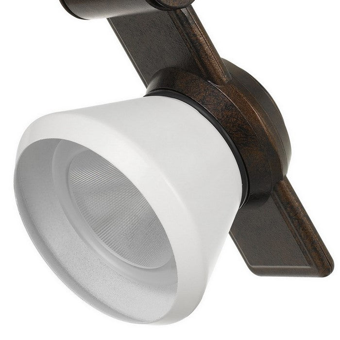 12W Integrated LED Metal Track Fixture with Cone Head, Bronze and White