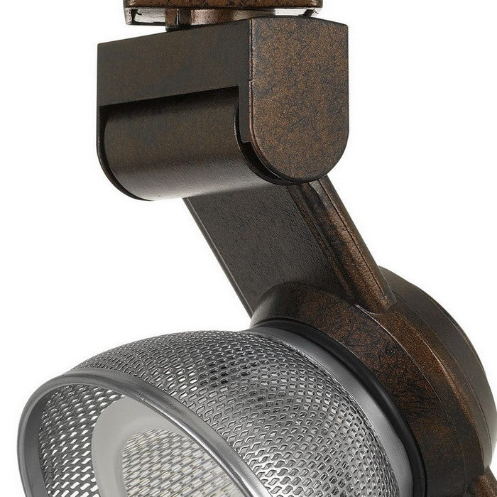 12W Integrated LED Metal Track Fixture with Mesh Head, Bronze and Silver