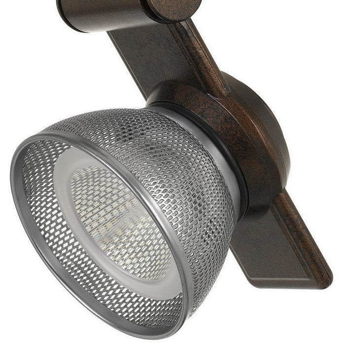 12W Integrated LED Metal Track Fixture with Mesh Head, Bronze and Silver