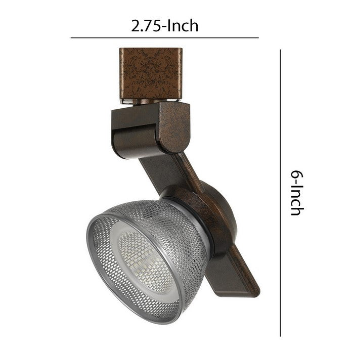 12W Integrated LED Metal Track Fixture with Mesh Head, Bronze and Silver