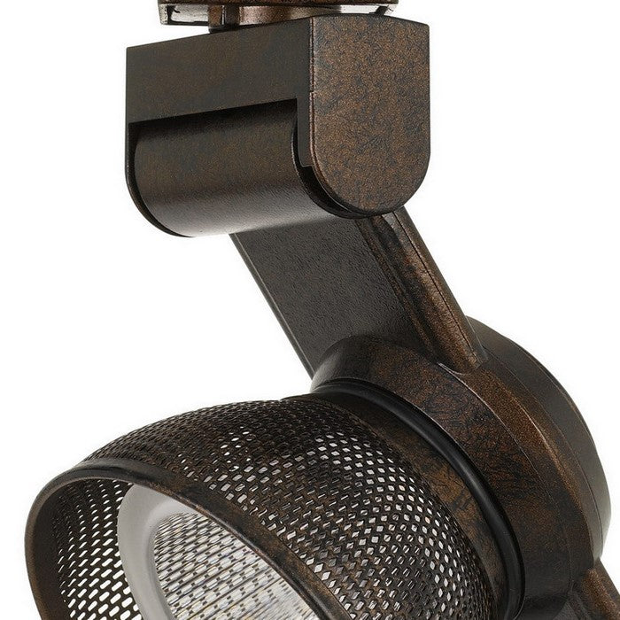 12W Integrated LED Metal Track Fixture with Mesh Head, Bronze