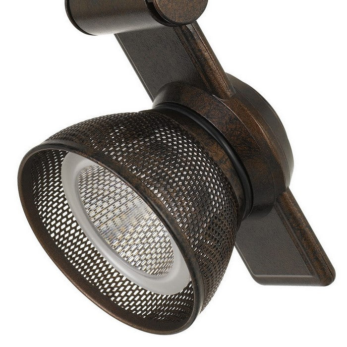 12W Integrated LED Metal Track Fixture with Mesh Head, Bronze