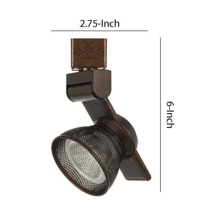 12W Integrated LED Metal Track Fixture with Mesh Head, Bronze