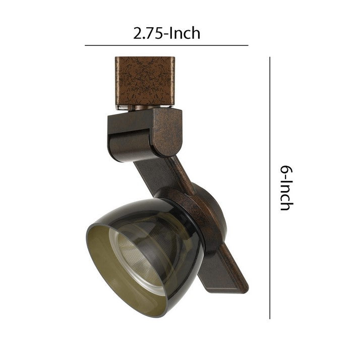 12W Integrated LED Track Fixture with Polycarbonate Head, Bronze and Black