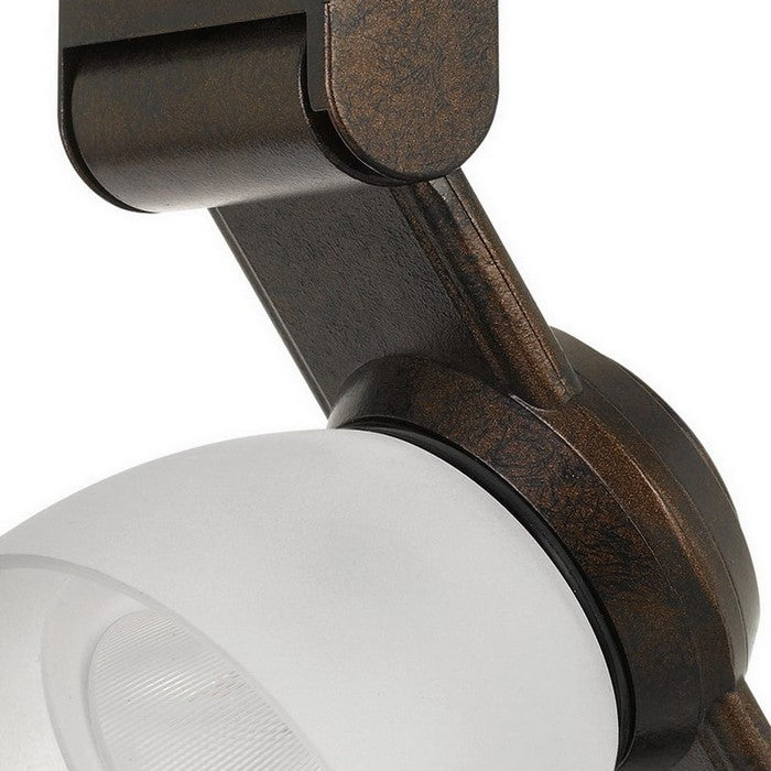 12W Integrated LED Track Fixture with Polycarbonate Head, Bronze and White