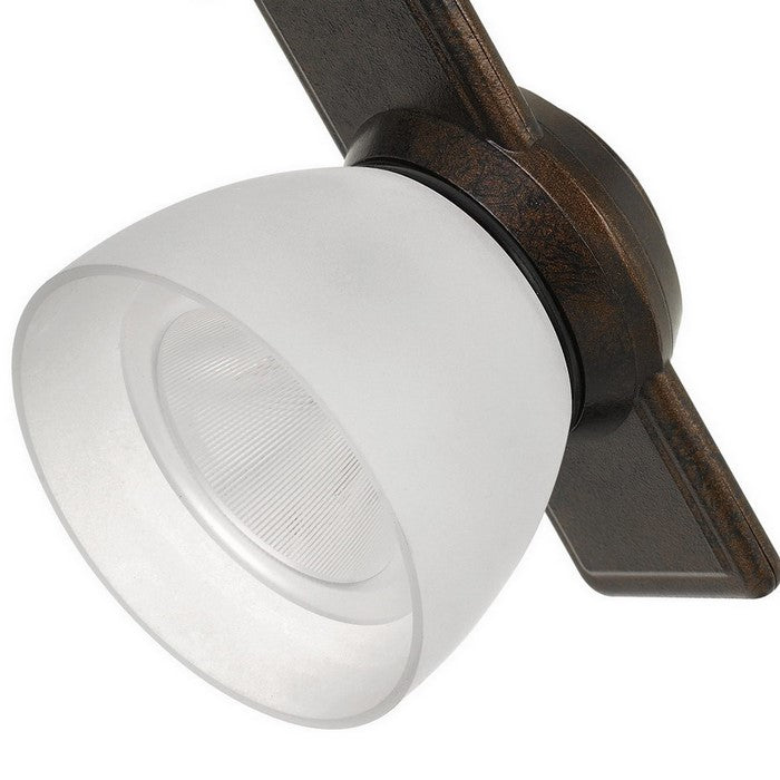 12W Integrated LED Track Fixture with Polycarbonate Head, Bronze and White