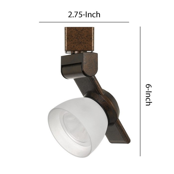 12W Integrated LED Track Fixture with Polycarbonate Head, Bronze and White