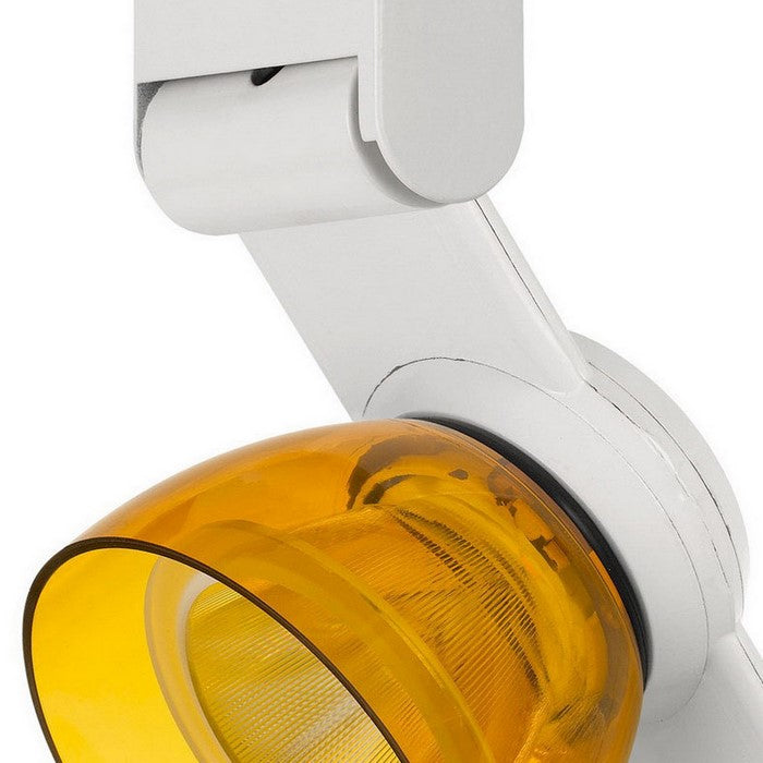 12W Integrated LED Track Fixture with Polycarbonate Head, White and Yellow