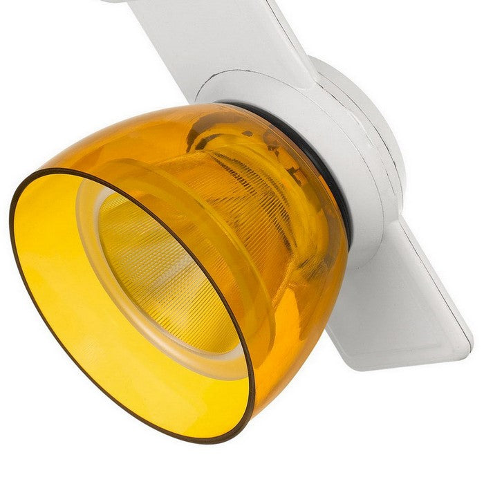 12W Integrated LED Track Fixture with Polycarbonate Head, White and Yellow