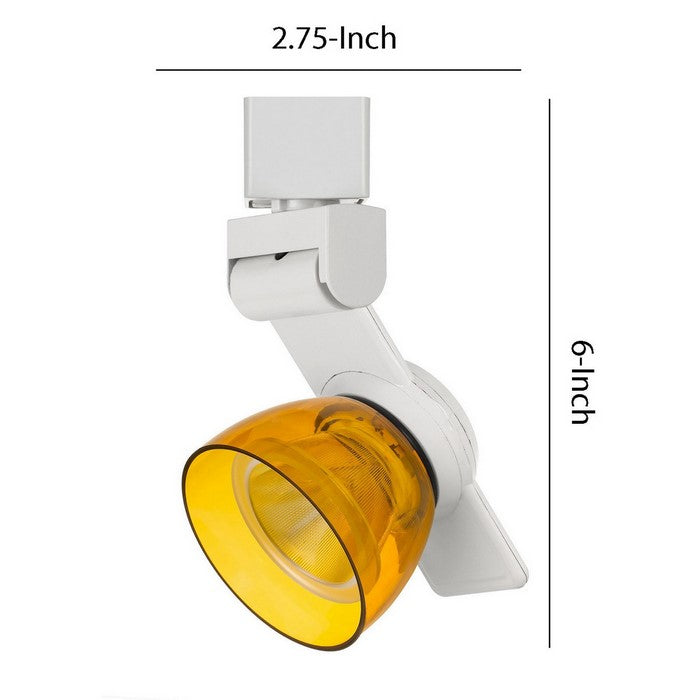 12W Integrated LED Track Fixture with Polycarbonate Head, White and Yellow