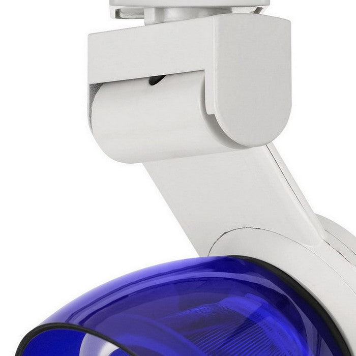 12W Integrated LED Track Fixture with Polycarbonate Head, White and Blue