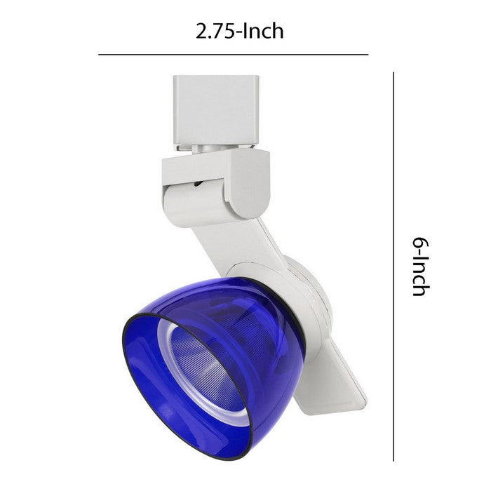 12W Integrated LED Track Fixture with Polycarbonate Head, White and Blue