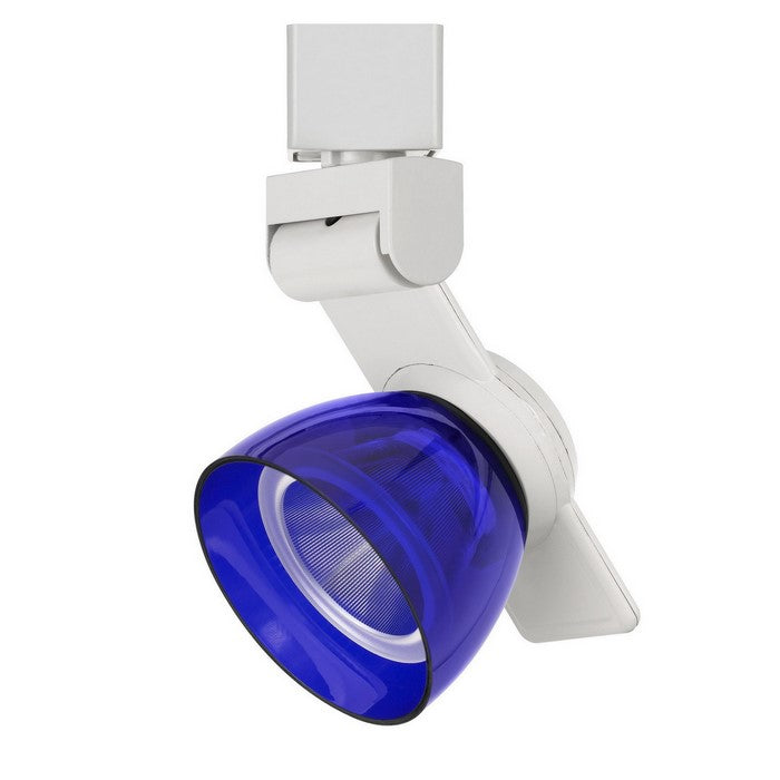 12W Integrated LED Track Fixture with Polycarbonate Head, White and Blue