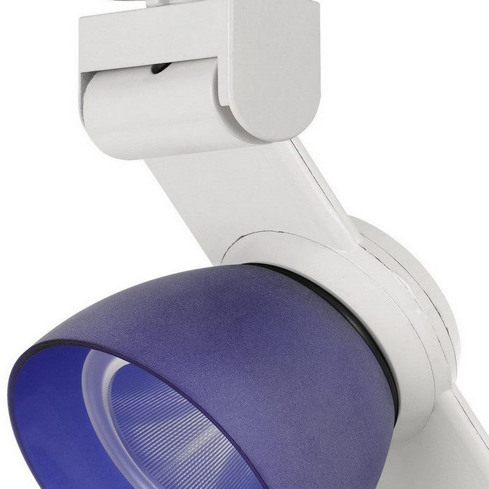 12W Integrated Metal and Polycarbonate LED Track Fixture, White and Blue