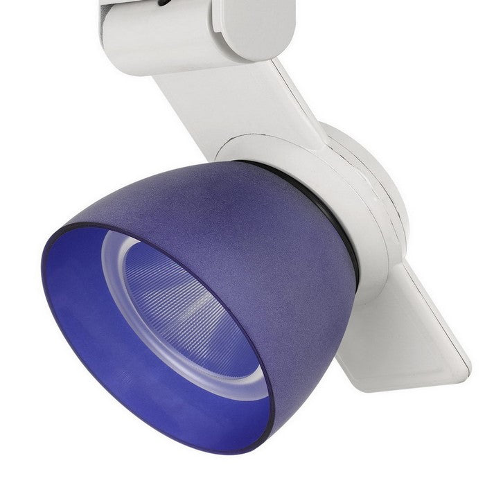 12W Integrated Metal and Polycarbonate LED Track Fixture, White and Blue