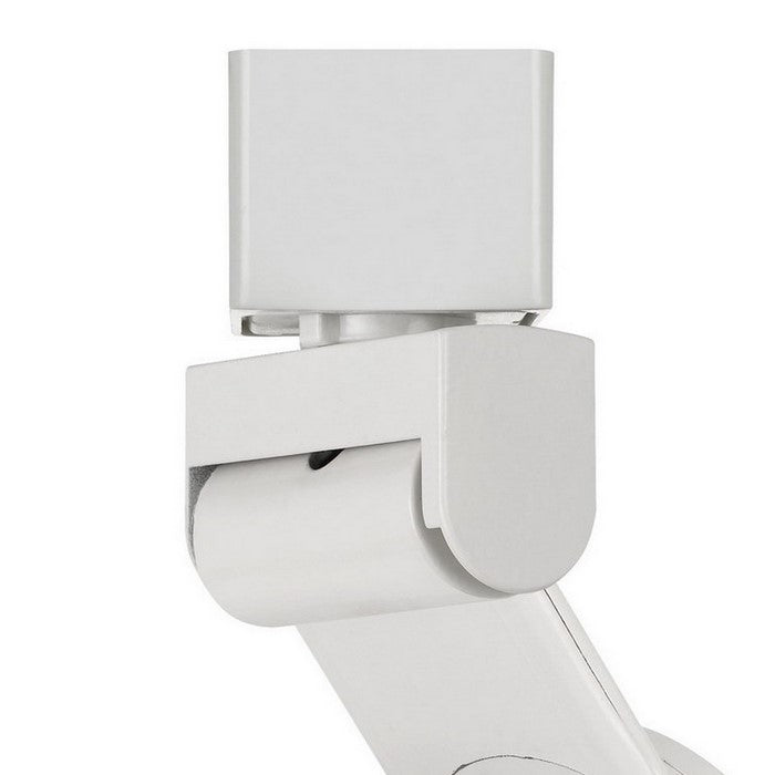 12W Integrated LED Metal Track Fixture with Cone Head, White and Silver