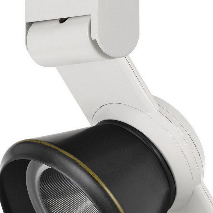 12W Integrated Cone Head LED Metal Track Fixture, White and Black