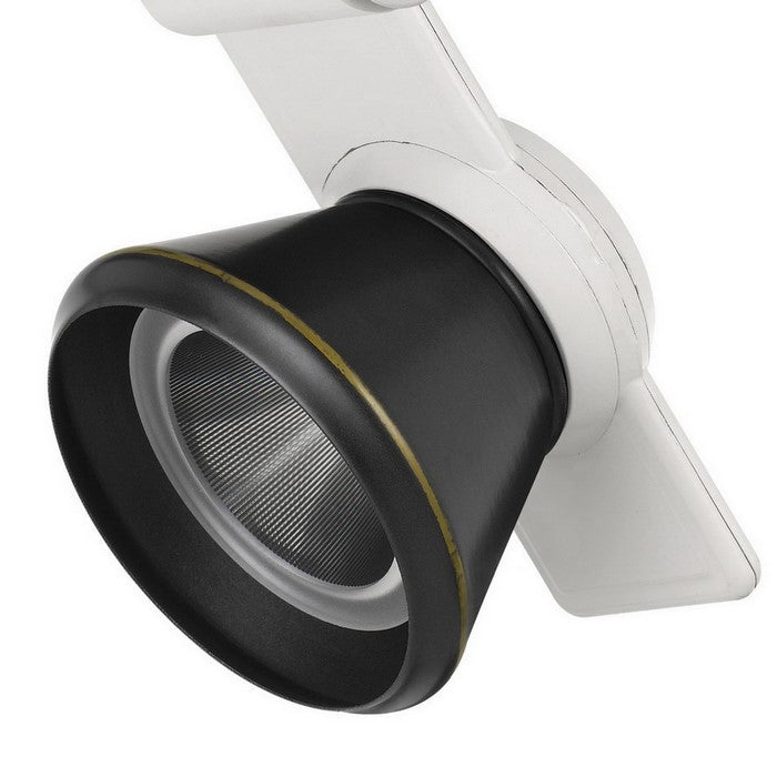 12W Integrated Cone Head LED Metal Track Fixture, White and Black