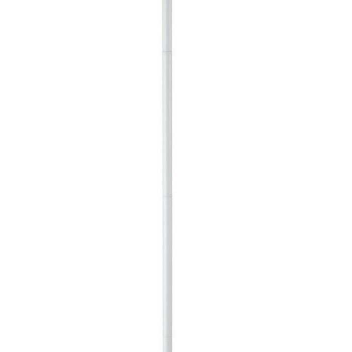 3 Way Torchiere Floor Lamp with Frosted Glass shade and Stable Base, White