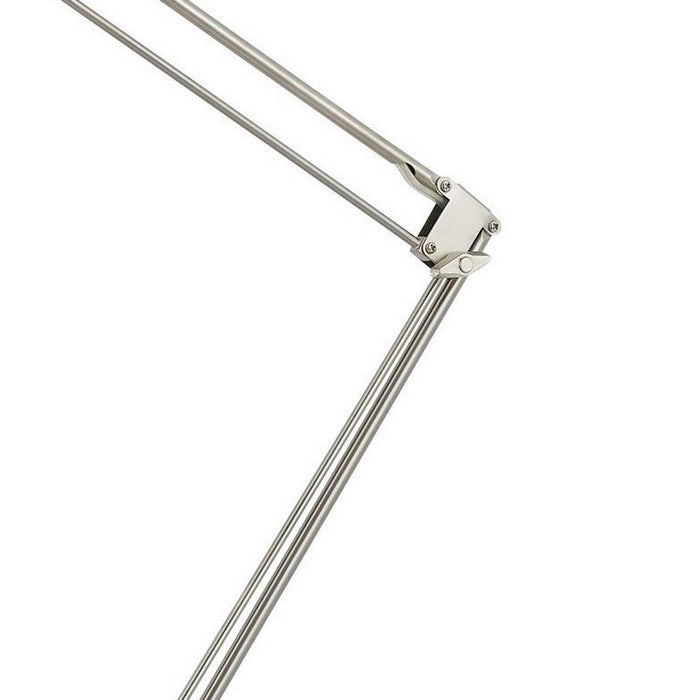 60W Metal Task Lamp with Adjustable Arms and Swivel Head, Set of 2, Silver