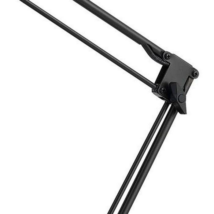 60W Metal Task Lamp with Adjustable Arms and Swivel Head, Set of 2, Black