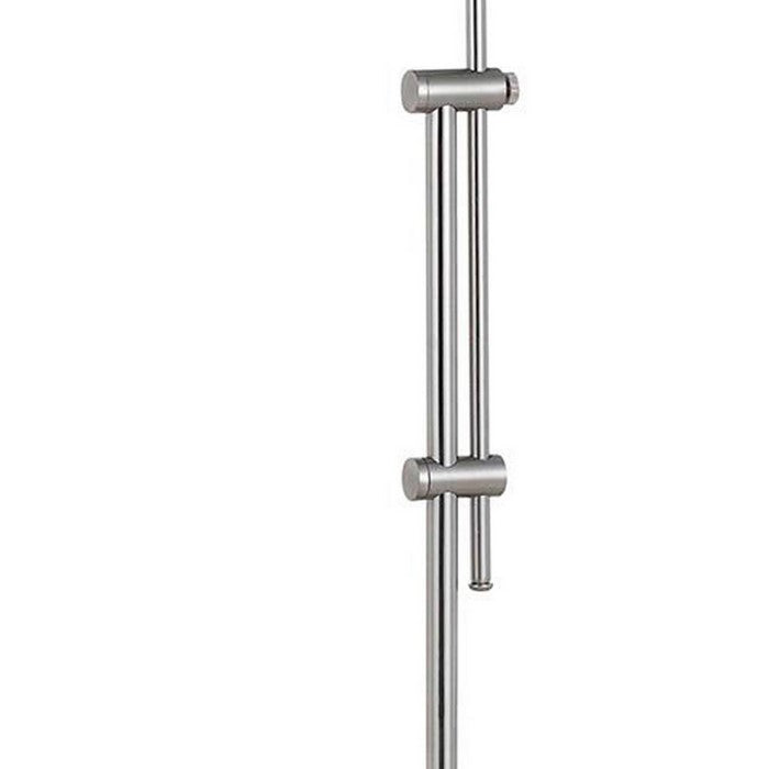 Adjustable Height Metal Pharmacy Lamp with Pull Chain Switch, Silver