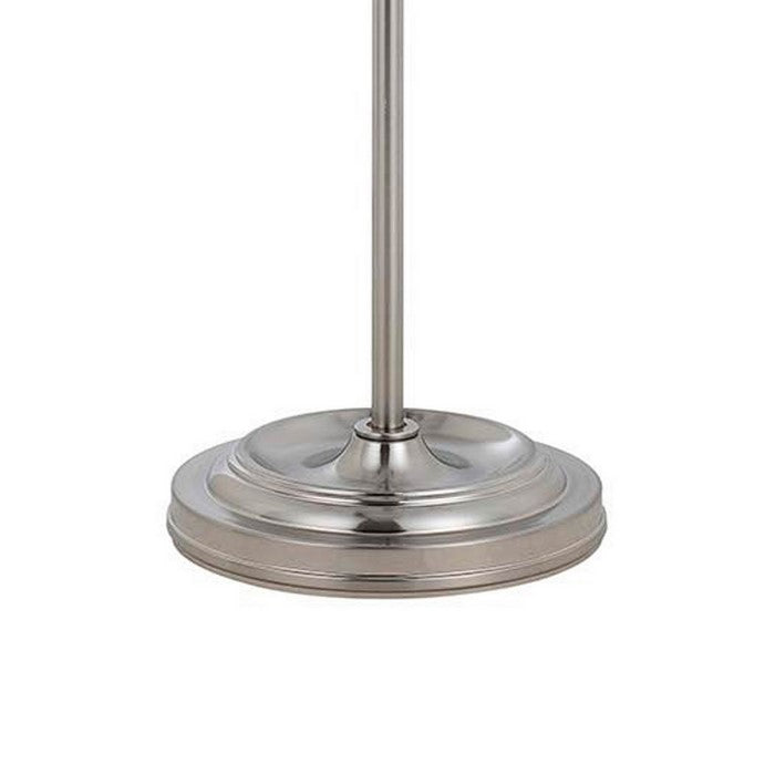 Adjustable Height Metal Pharmacy Lamp with Pull Chain Switch, Silver