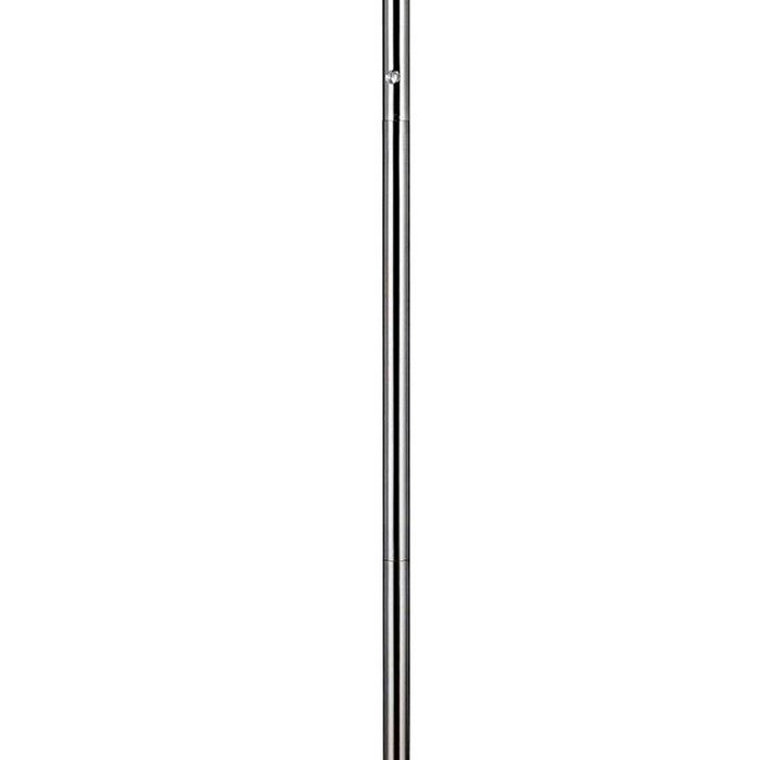 80 Watt Metal Floor Lamp with Dual Gooseneck and Uno Style Shades, Silver