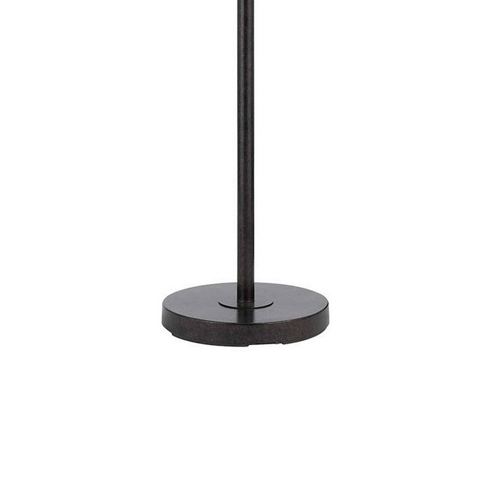 80 Watt Metal Floor Lamp with Dual Gooseneck and Uno Style Shades, Bronze