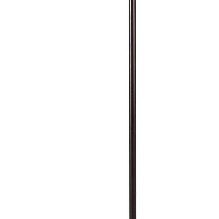150 Watt Metal Floor Lamp with Swing Arm and Fabric Conical Shade, Black