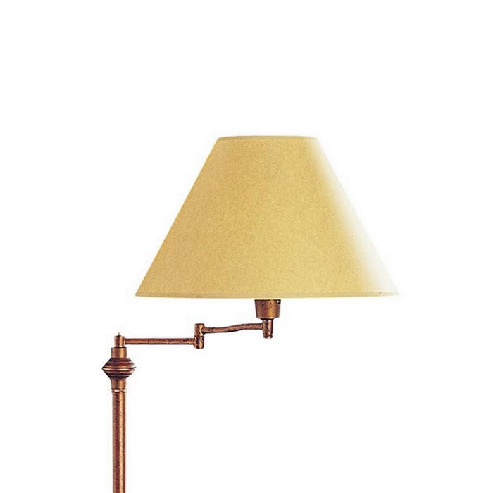 150 Watt Metal Floor Lamp with Swing Arm and Fabric Conical Shade, Bronze