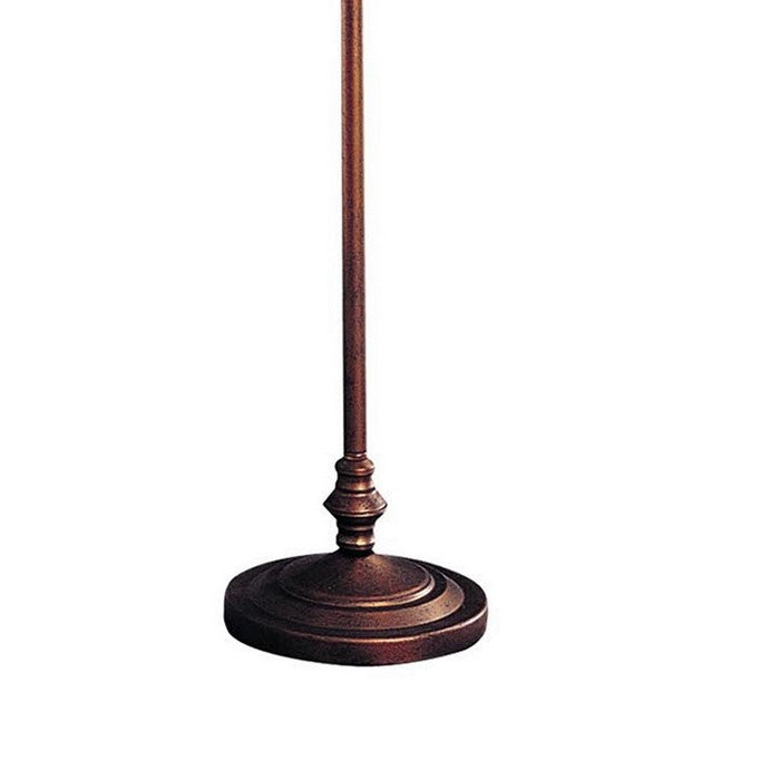 150 Watt Metal Floor Lamp with Swing Arm and Fabric Conical Shade, Bronze