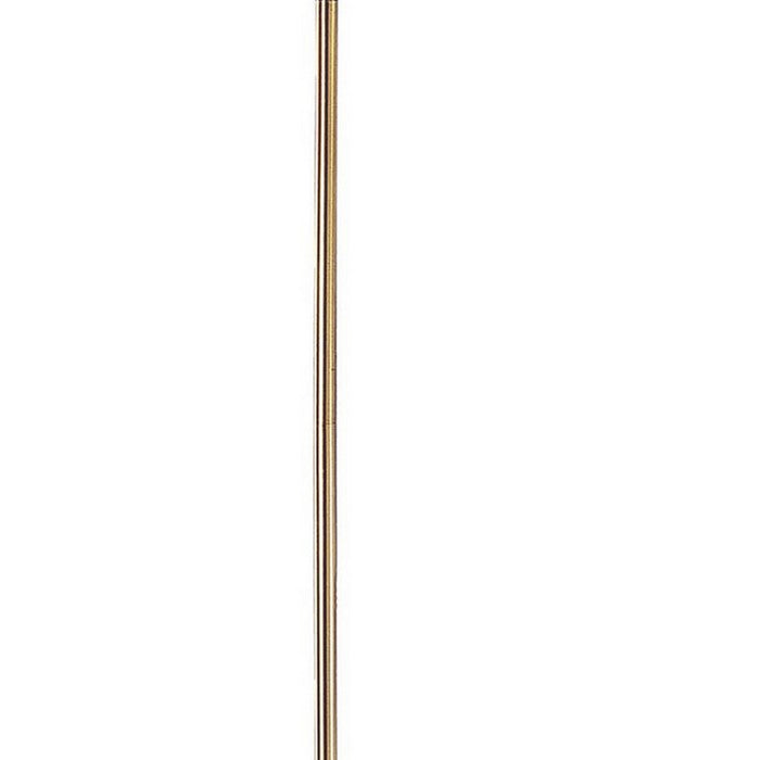 150 Watt 6 Way Metal Floor Lamp with Fabric Tapered Shade, Gold