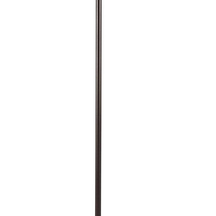 150 Watt 6 Way Metal Floor Lamp with Fabric Tapered Shade, Bronze