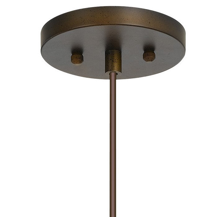 60 Watt Metal Frame Pendant with Cut Outs, Distressed Gold