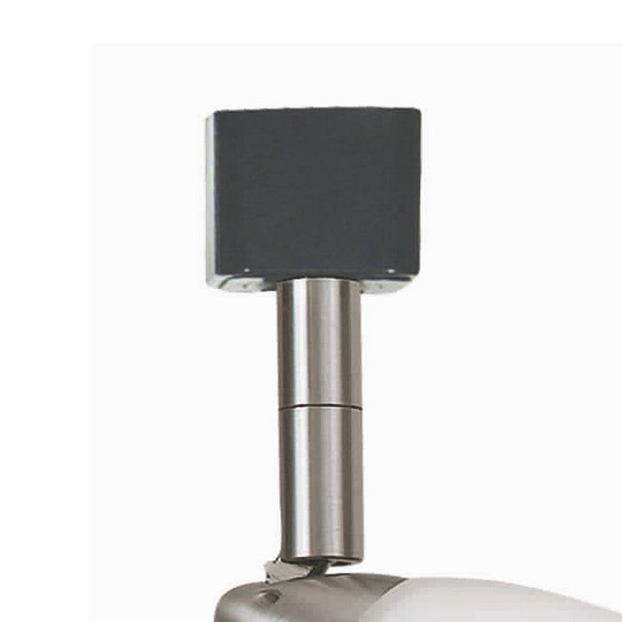 Metal Track Light with Interchangeable Round Glass Shade, Silver and White