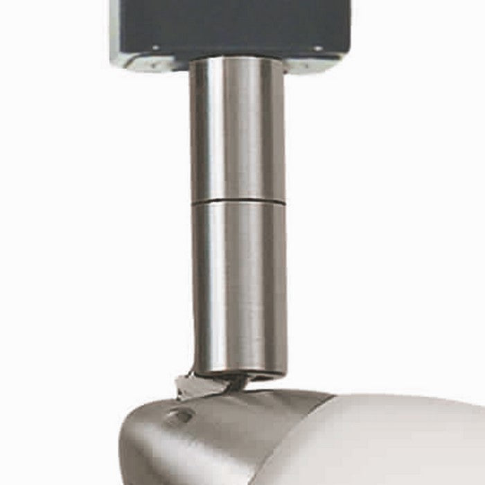 Metal Track Light with Interchangeable Round Glass Shade, Silver and White