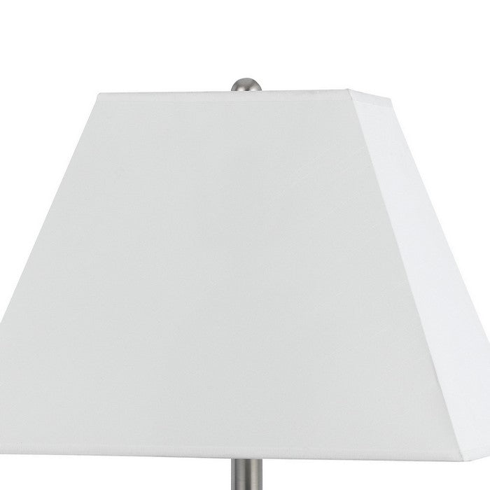 Night Stand Lamp with 2 Power outlets and 2 USB ports, White and Black