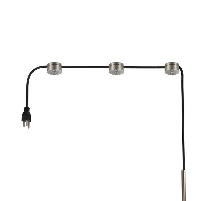 60 X 2 Watt Drum Shade Pendant Fixture with 3 Cord Hangers, Beige