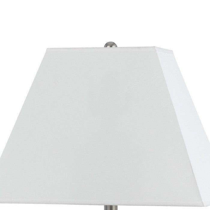 Night Stand Lamp with 2 Power outlets and 2 USB Ports, Black and White