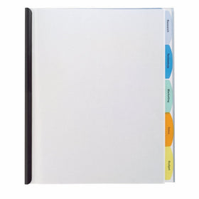 Wilson Jones Report Cover, View-Tabs, 5 Tabs, Punchless, 20 Sheets, Clear (W55766)
